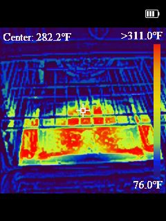 Thermal imaging scan used to find hidden moisture during an inspection